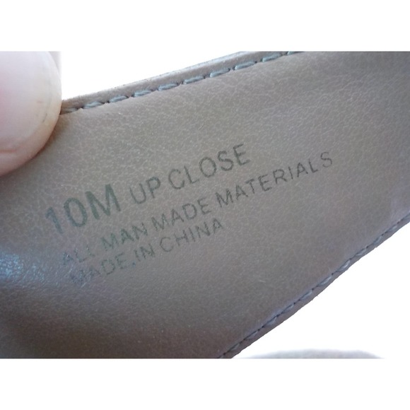 Aerosoles Heelrest Up Close Wedge Pumps Women 10M Open Toe Brown Faux Leather - Picture 11 of 12